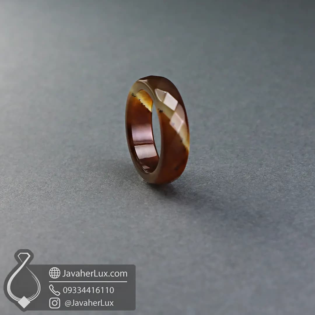حلقه سنگی عقیق اصل مدل تفتان _ کد : 400843