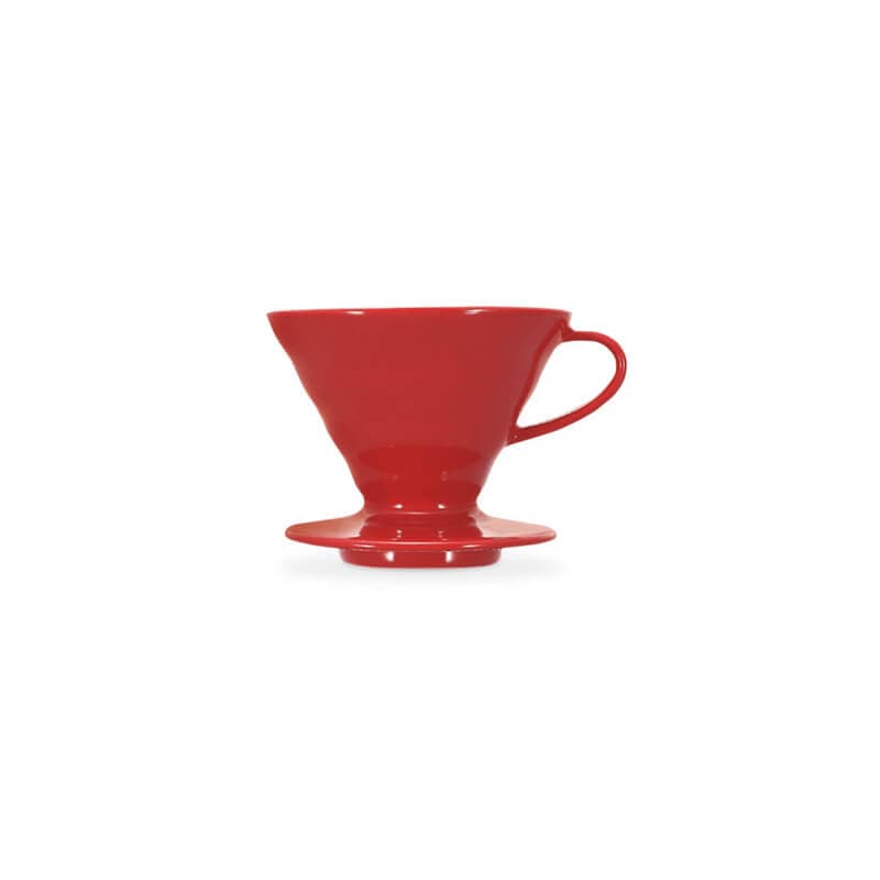 قهوه ساز v60 دریپر سرامیکی قرمز 1 تا 2 فنجان — تصویر ۳