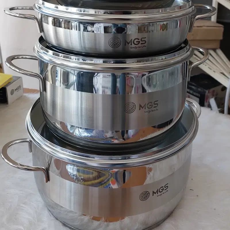 سرویس قابلمه (MGS) ام جی اس 10 پارچه استیل کد CWS2111 — تصویر ۴