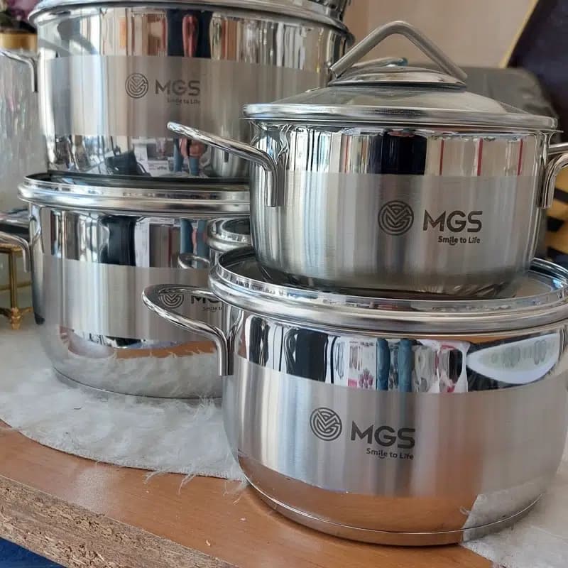 سرویس قابلمه (MGS) ام جی اس 10 پارچه استیل کد CWS2111 — تصویر ۲