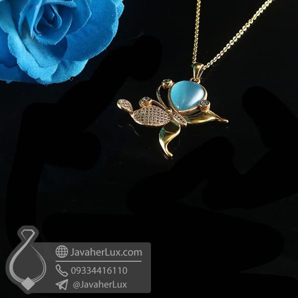 گردنبند نقره زنانه چشم گربه _ کد : 100785 — تصویر ۳