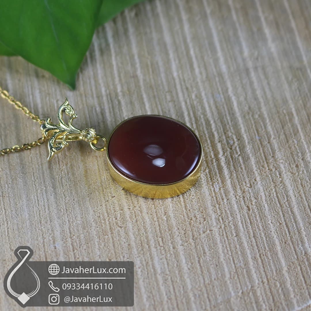گردنبند نقره زنانه عقیق یمنی _ کد 100766 — تصویر ۱۰