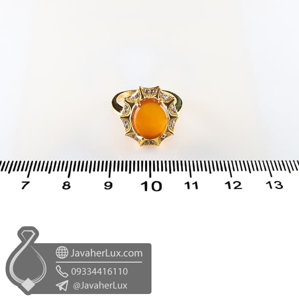 انگشتر نقره زنانه عقیق یمنی _ کد : 100761 — تصویر ۶