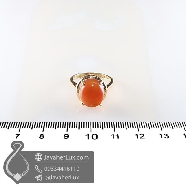 انگشتر نقره زنانه عقیق یمنی _ کد : 100759 — تصویر ۳