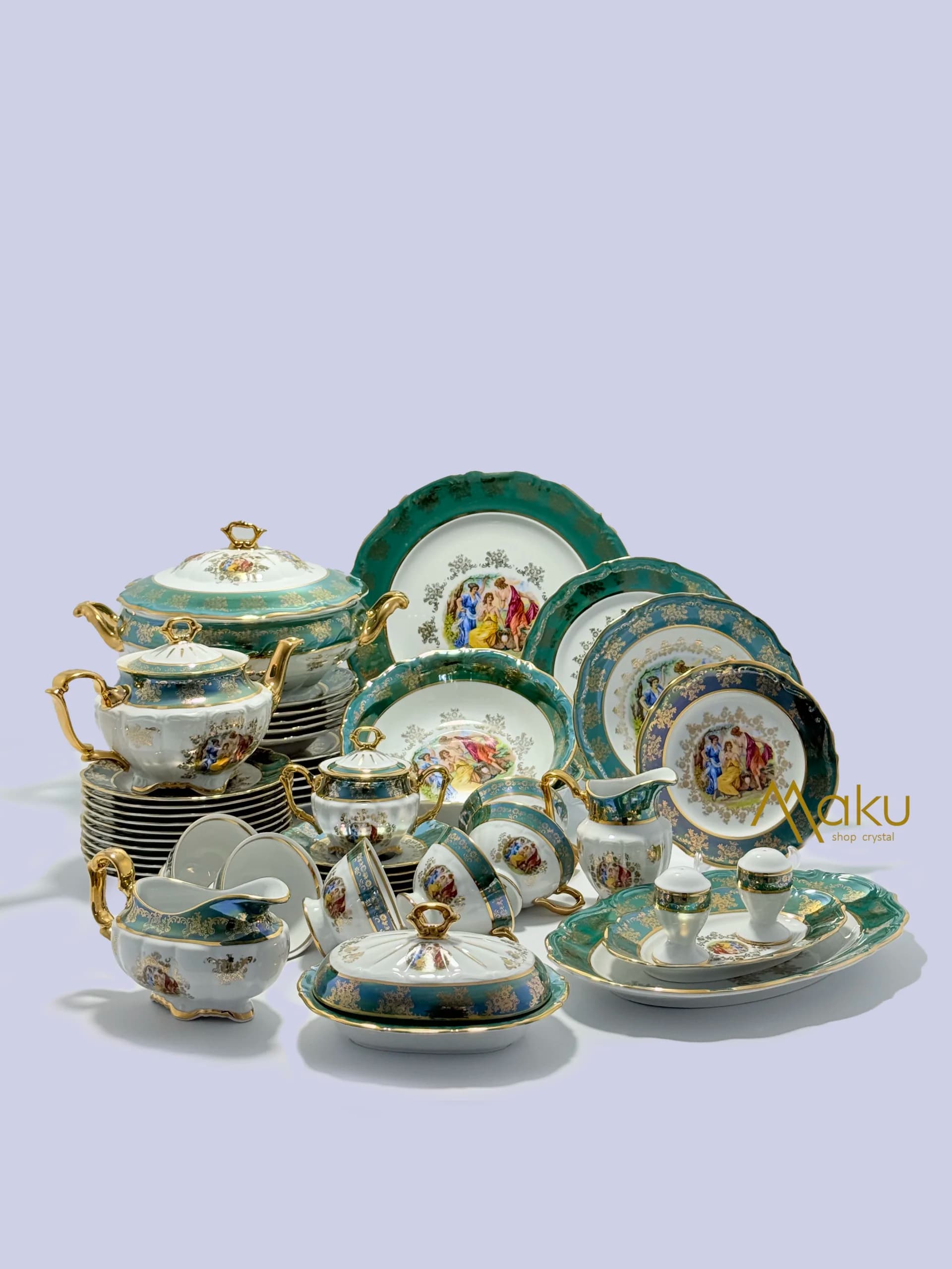 سرویس 54 پارچه سبز سه دختر — تصویر ۲