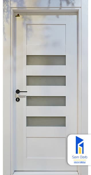 درب اتاق خواب شیشه دار PVC-SR36