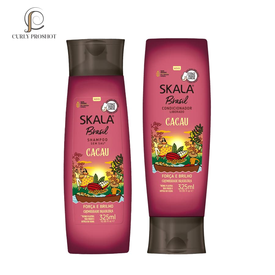پک شامپو و نرم کننده موهای ضعیف و شکننده اسکالا Skala Brasil Cacau Hair Shampoo and Conditioner Set — تصویر ۲