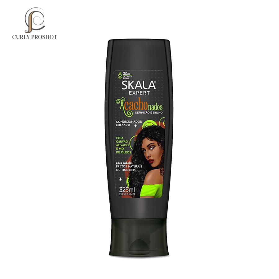 نرم کننده داخل حمام حالت دهنده و ضد وز قوی موهای تیره اسکالا Skala Expert Acachonados Curly Hair Conditioner 325ml