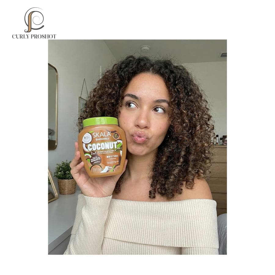 کرم حالت دهنده و آبرسان و تغذیه کننده عمیق نارگیل 2 در 1 اسکالا Skala Linha Frutastica Creme de Tratamento Coco 1000g — تصویر ۵