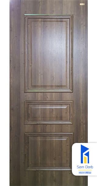 درب اتاقی سه قاب پروفیل برجسته PVC-B308 — تصویر ۳