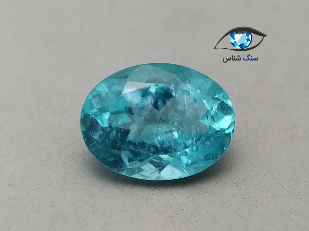 سنگ آپاتیت آبی-سبز طبیعی 1.3 قیراط — تصویر ۶