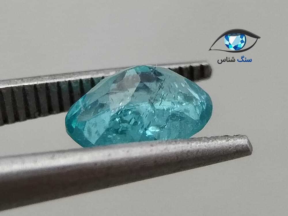 سنگ آپاتیت آبی-سبز طبیعی 1.3 قیراط — تصویر ۴