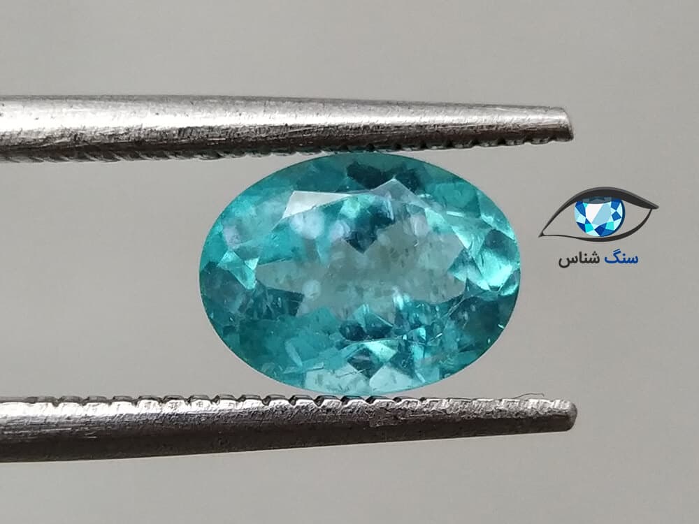 سنگ آپاتیت آبی-سبز طبیعی 1.3 قیراط — تصویر ۵