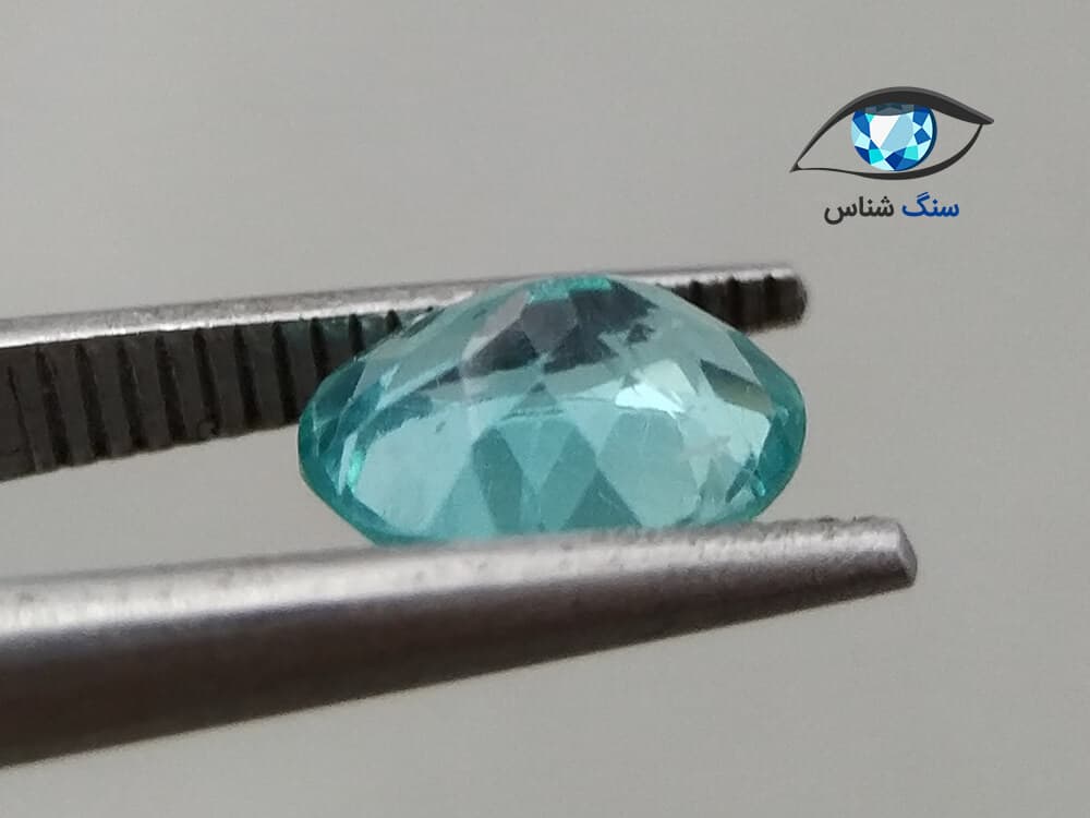 سنگ آپاتیت آبی-سبز تراش فست 1.4 قیراط — تصویر ۴