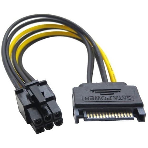کابل تبدیل SATA 15 پین به 6 پین PCI Express