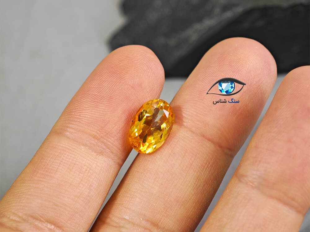 سنگ سیترین بیضی 4.3 قیراط — تصویر ۲