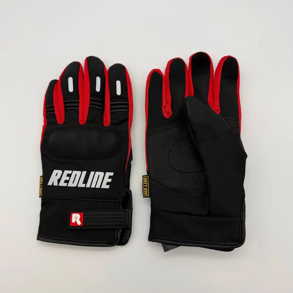 دستکش موتورسواری زمستانی ردلاین REDLINE قرمز — تصویر ۳