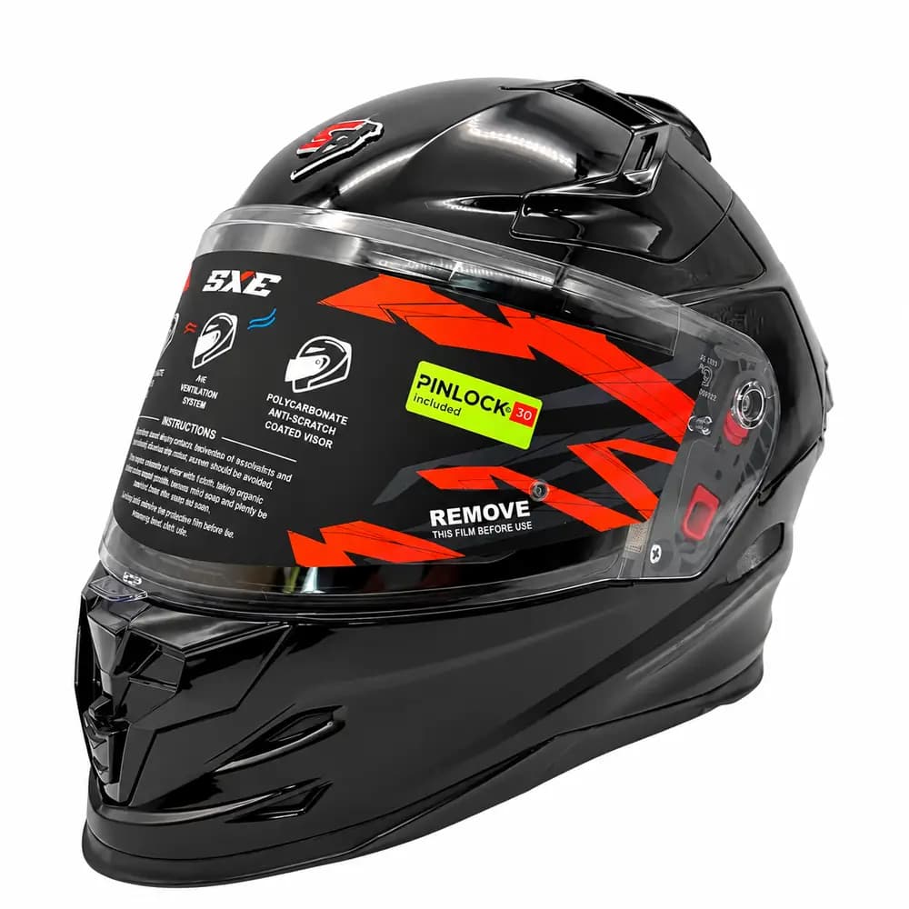 کلاه کاسکت فک ثابت Steelbird SBH-61 مشکی — تصویر ۶