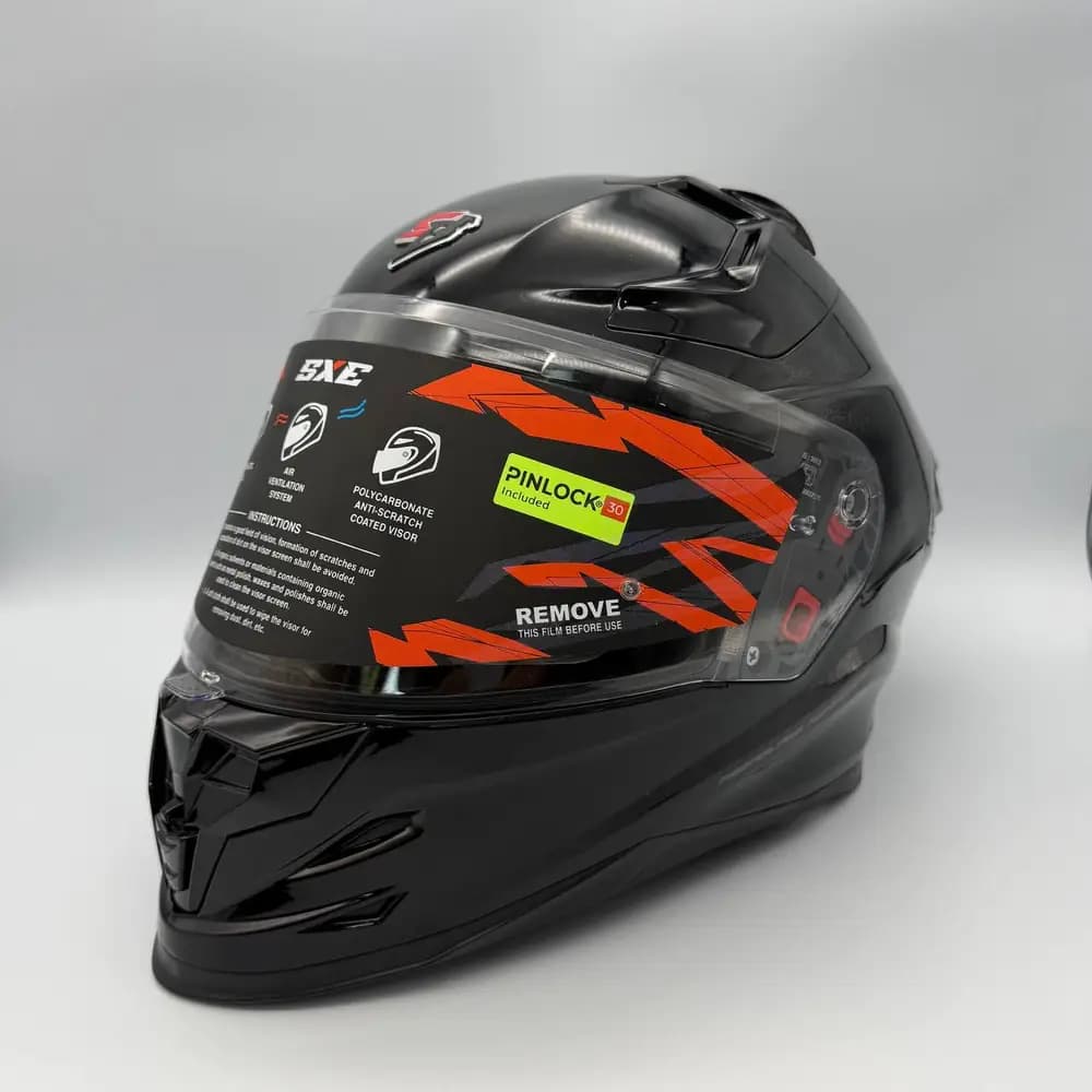 کلاه کاسکت فک ثابت Steelbird SBH-61 مشکی — تصویر ۴