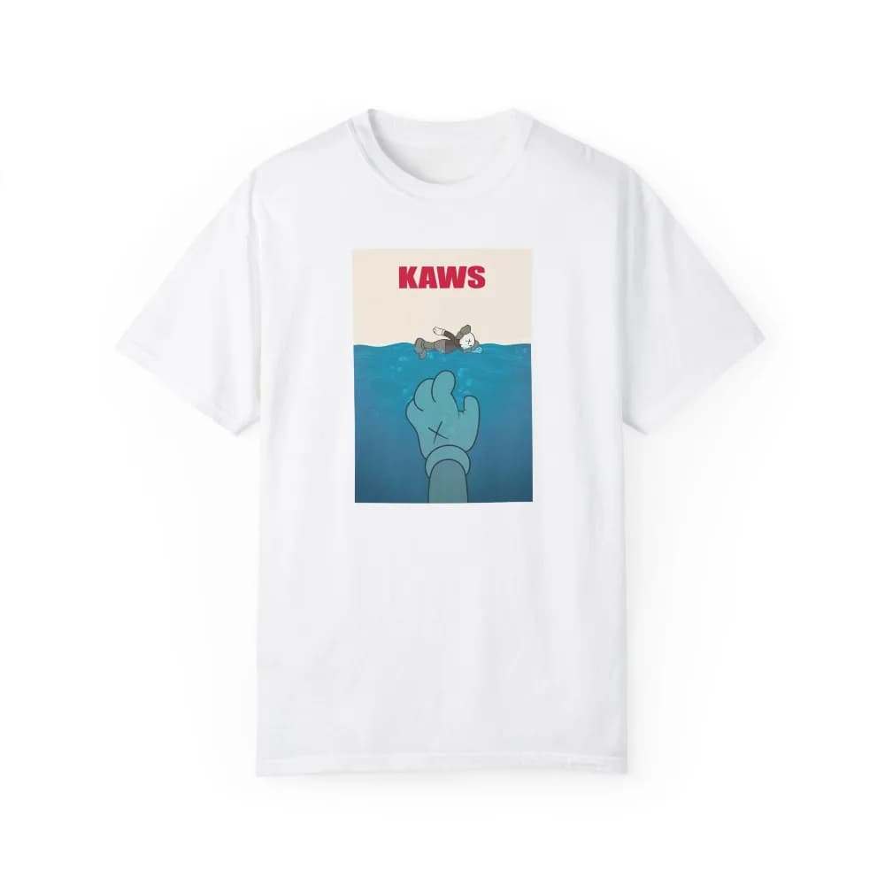 تی شرت آستین کوتاه بچگانه مدل kaws nik رنگ سفید
