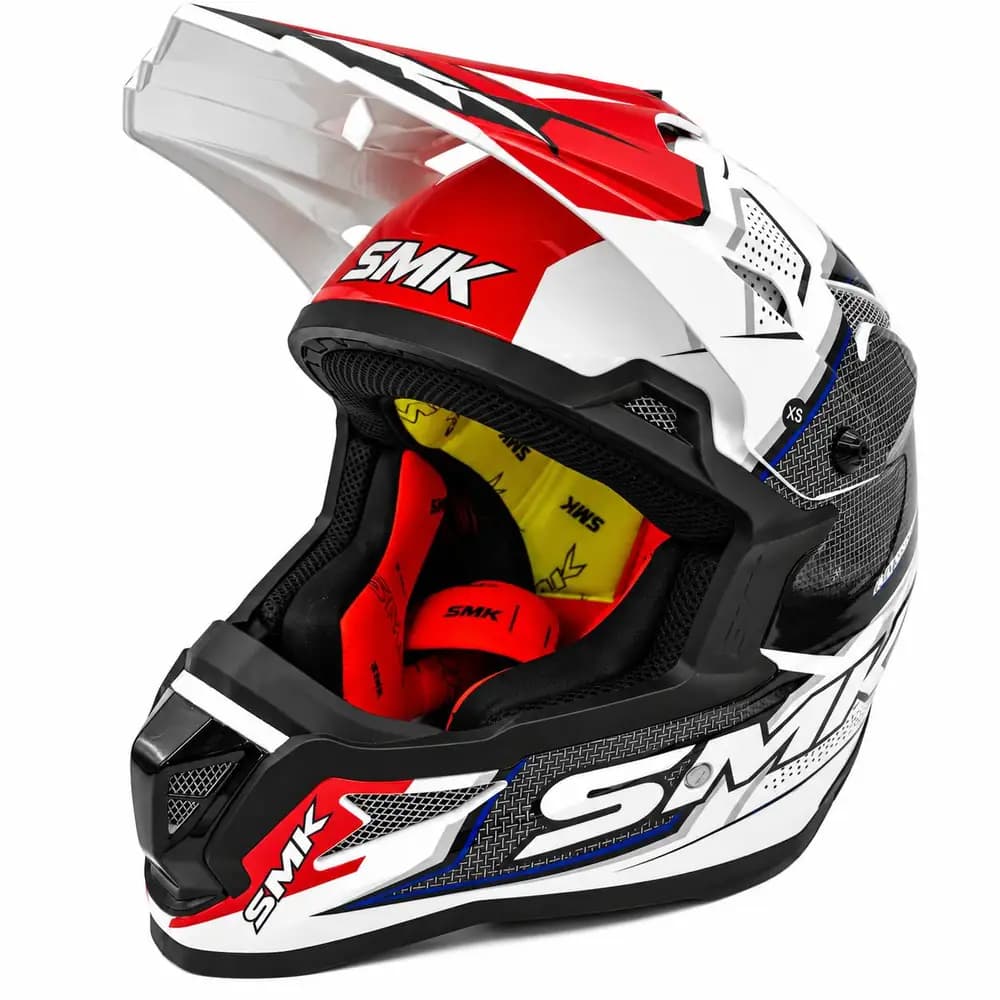 کلاه کاسکت کراسی SMK Allterra S01 سفید مشکی