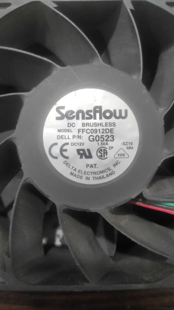 فن Sensflow FFC0912DE | جت فن 12 ولت 1.50 آمپر مدل G0523 – سایز 92×92×38 — تصویر ۲