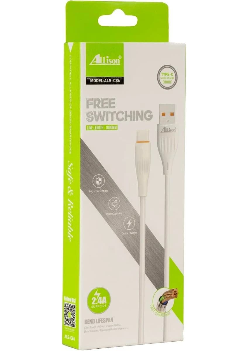 کابل شارژ USB به microUSB سریع Allison مدل ALS-C86 طول 1 متر — تصویر ۳