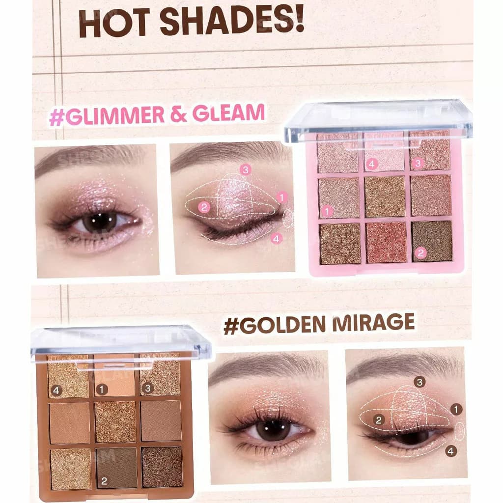 پالت سایهForever Matte Nude مات شیگلم 9رنگ — تصویر ۱۱