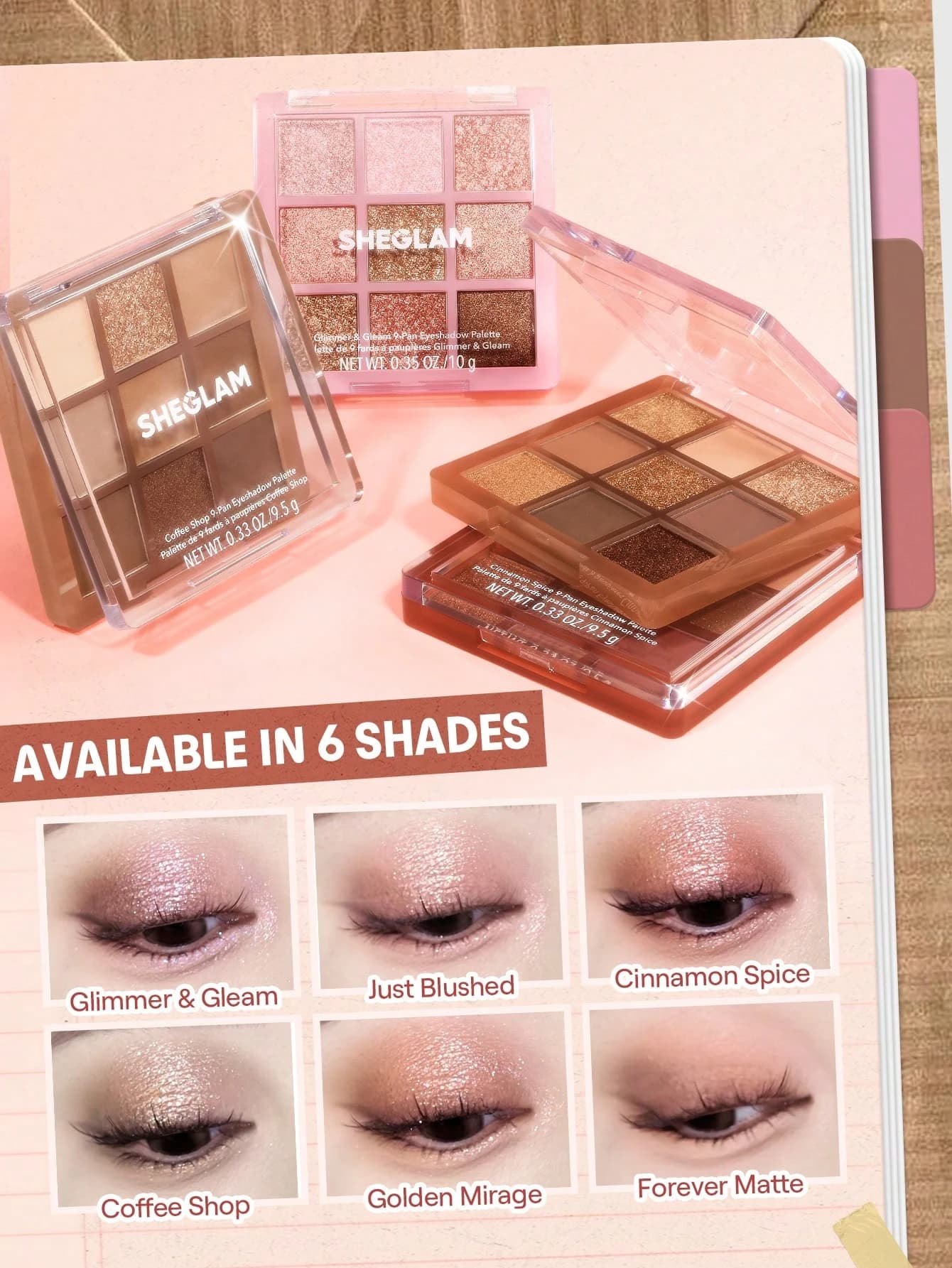 پالت سایهForever Matte Nude مات شیگلم 9رنگ — تصویر ۶