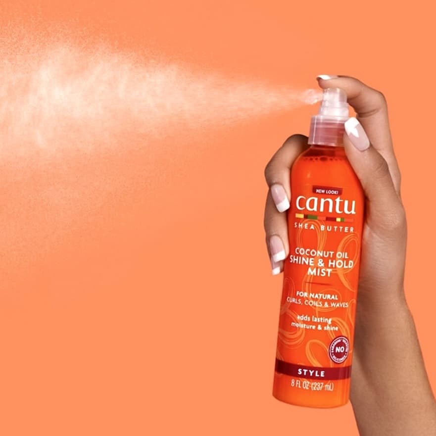 اسپری فیکس کننده و نگهدارنده موی فر کنتو Cantu Coconut Oil Shine & Hold Mist with Shea Butter 236ml — تصویر ۷