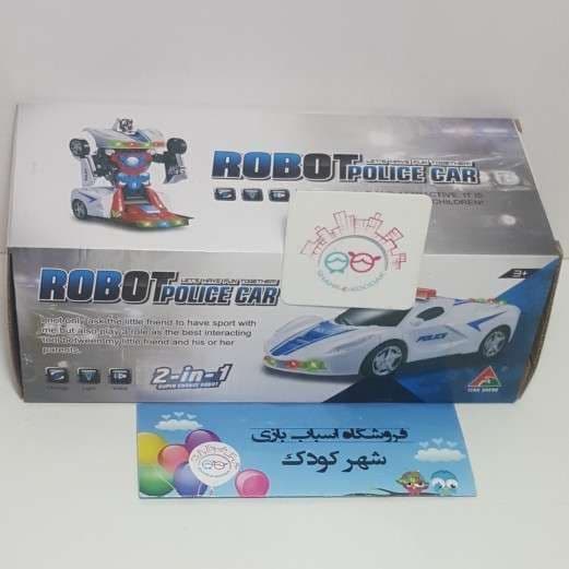 #۱۲۰۰# ربات ترانسفورمر ماشین پلیس – robot transformer police car – feng sheng — تصویر ۲