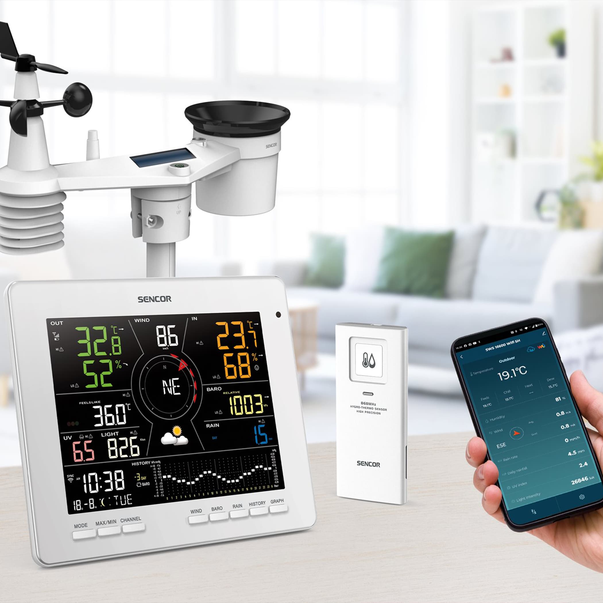 ایستگاه هواشناسی سنکور مدل SWS-16600 — تصویر ۶