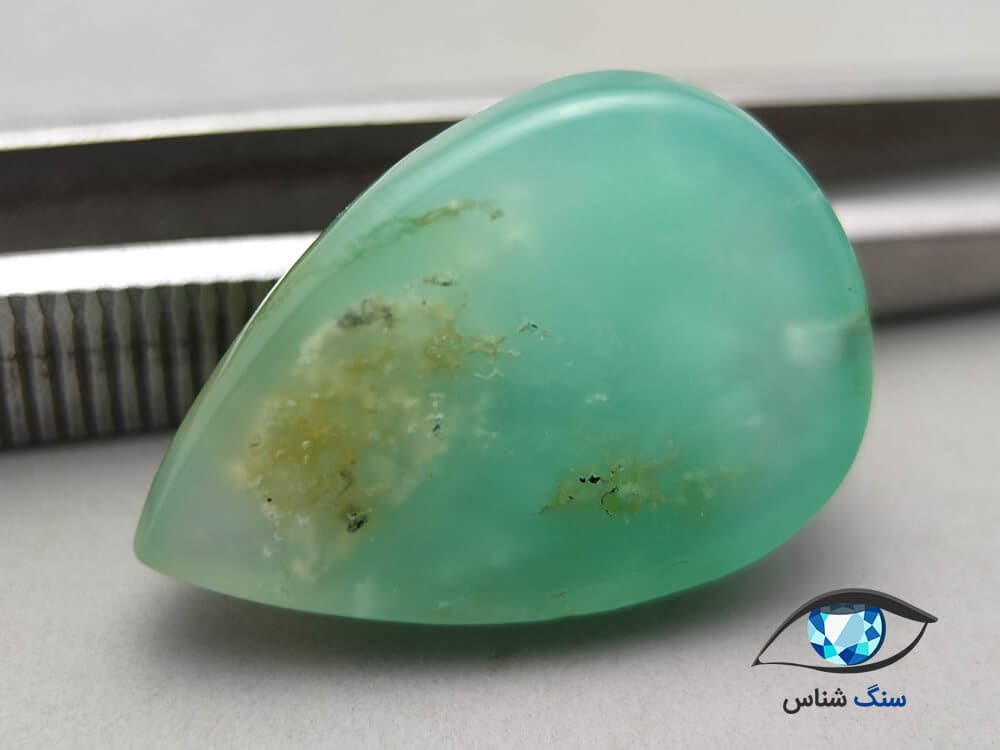 سنگ کریزوپراز طبیعی اشکی 5.6 گرم — تصویر ۱۲