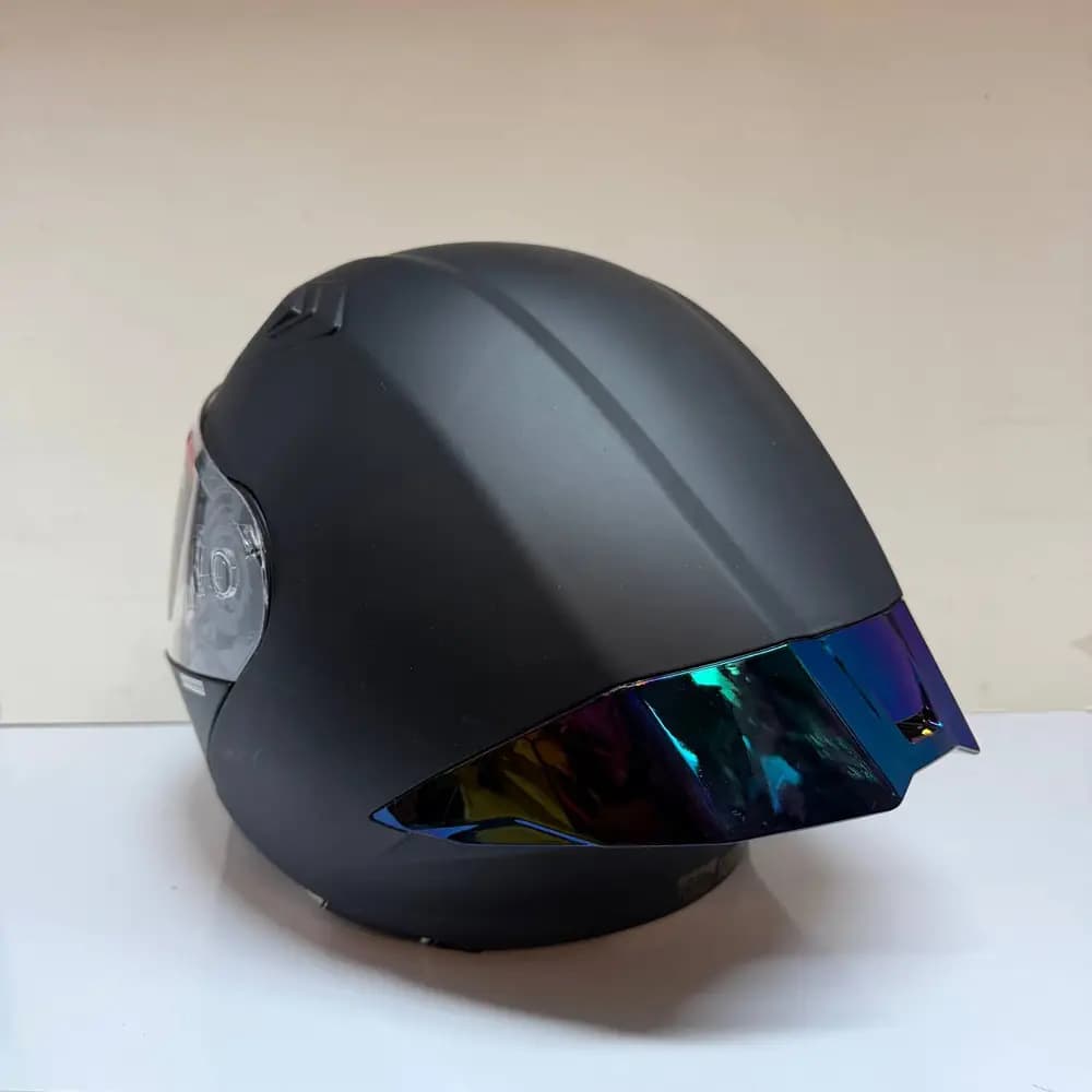 کلاه کاسکت فک متحرک استیل برد مشکی براق | Steelbird SBA-20 — تصویر ۳