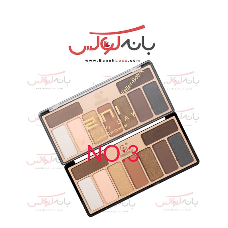 پالت سایه چشم و ابرو 9 رنگ گلدن مود — تصویر ۳
