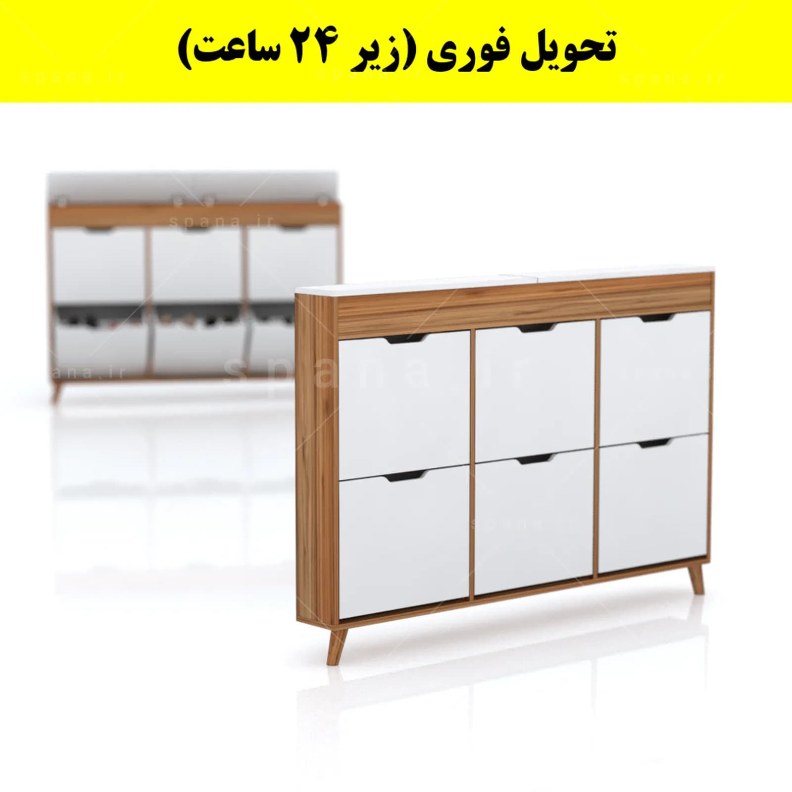 جاکفشی داشبوردی باریک باکس دار شش درب النا – طول 150 (تحویل فوری) — تصویر ۱۰