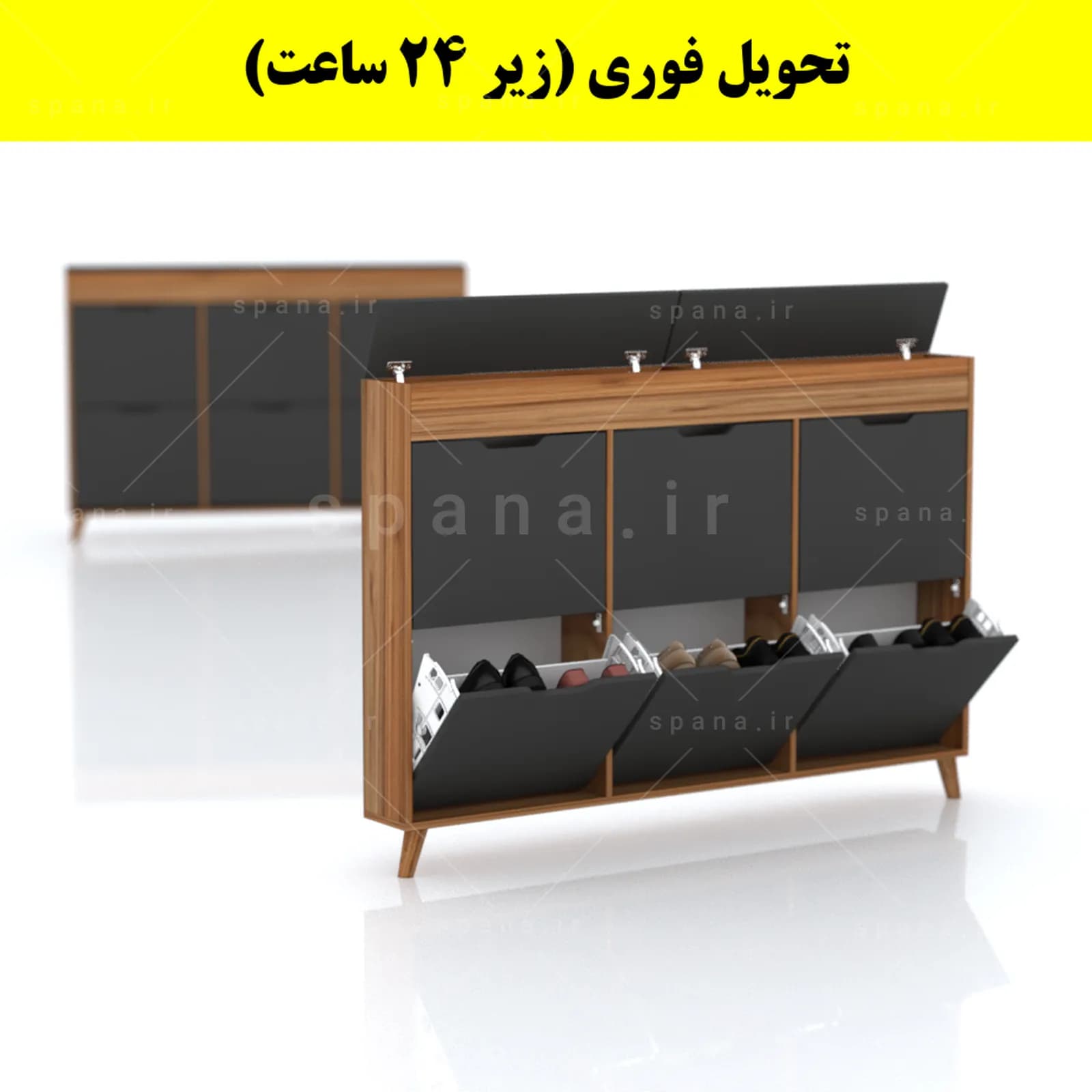 جاکفشی داشبوردی باریک باکس دار شش درب النا – طول 150 (تحویل فوری) — تصویر ۱۱