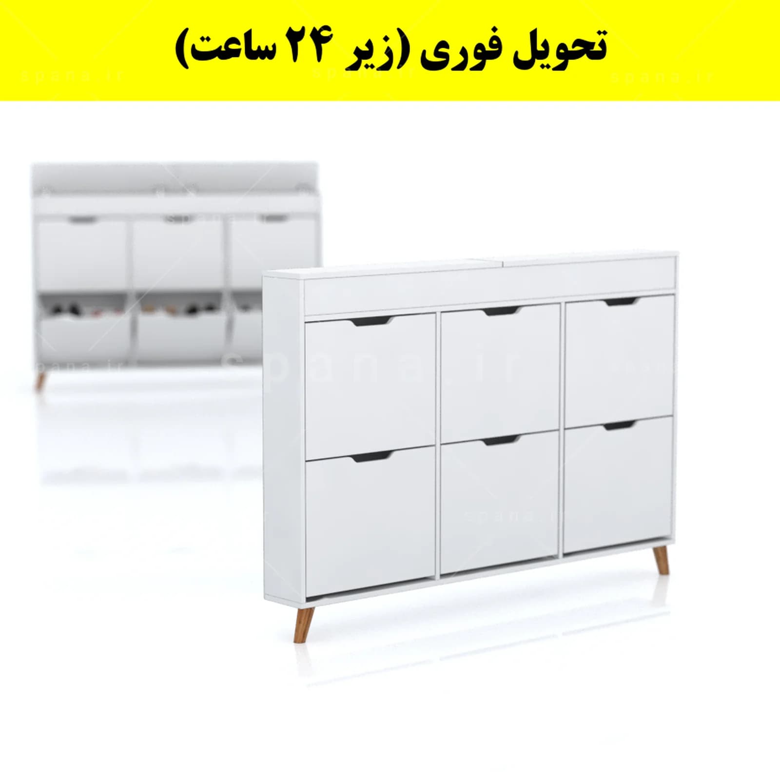 جاکفشی داشبوردی باریک باکس دار شش درب النا – طول 150 (تحویل فوری) — تصویر ۱۲