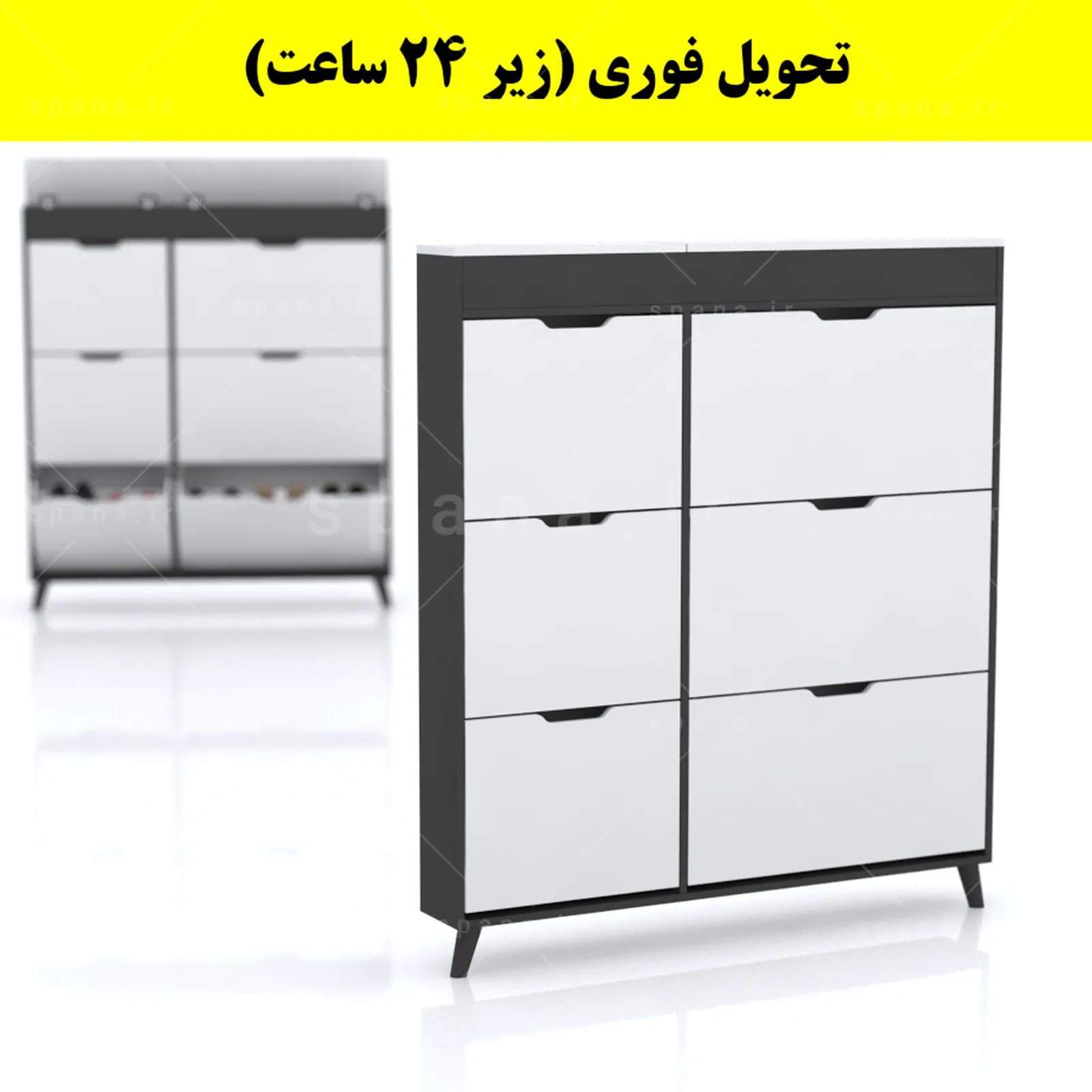 جاکفشی داشبوردی باریک باکس دار شش درب النا – طول 125 (تحویل فوری) — تصویر ۸