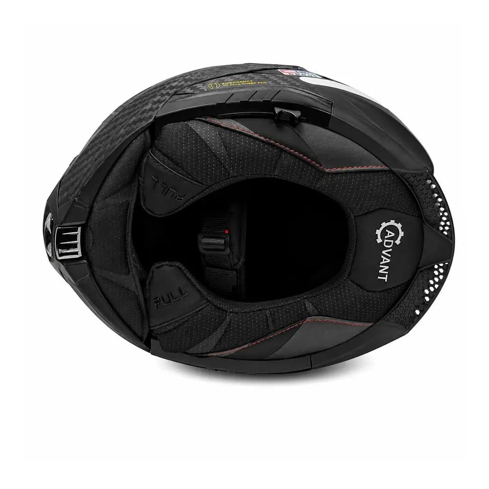 کلاه LS2 Advant X Carbon کربن مات | فک برگردان 180 درجه — تصویر ۴