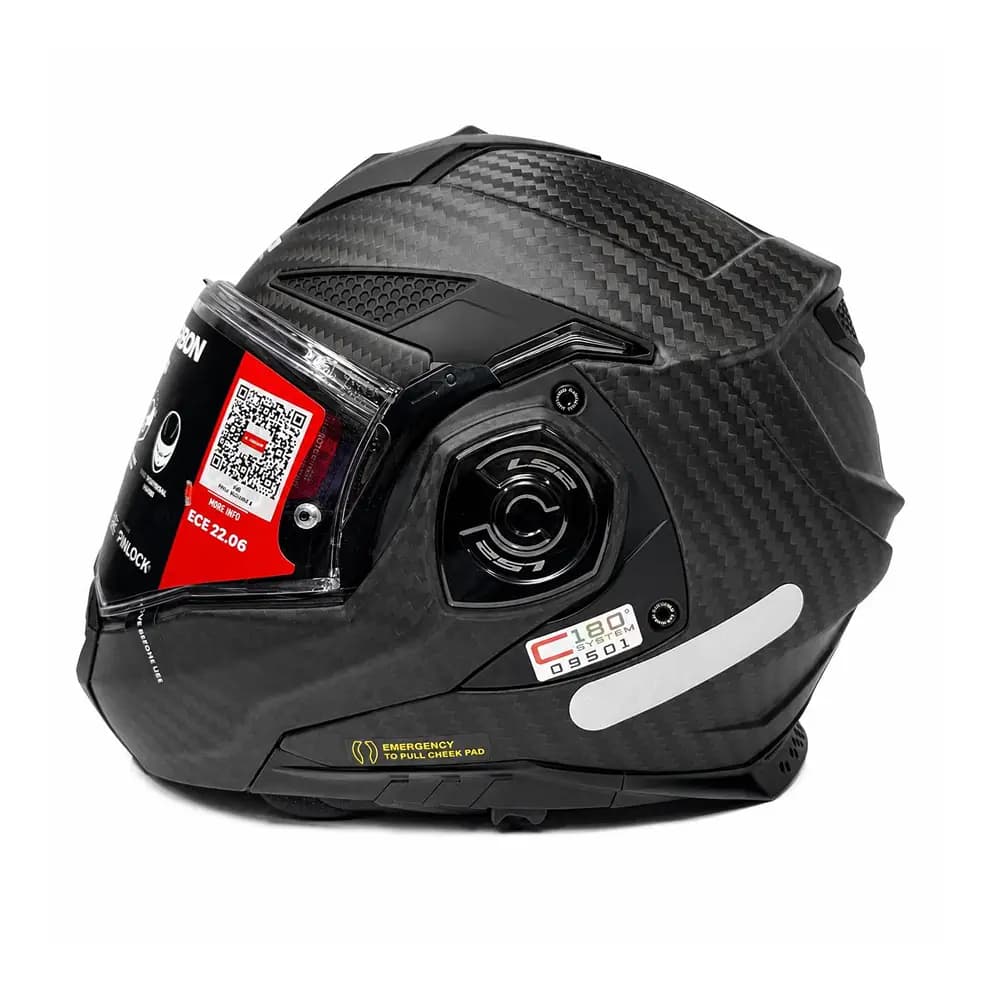 کلاه LS2 Advant X Carbon کربن مات | فک برگردان 180 درجه