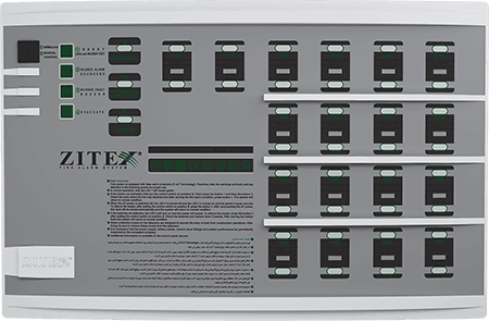 پنل (تابلو مرکز کنترل ) اعلام حریق متعارف برند زیتکس ( ZITEX ) مدل ZX 1800 14 — تصویر ۲