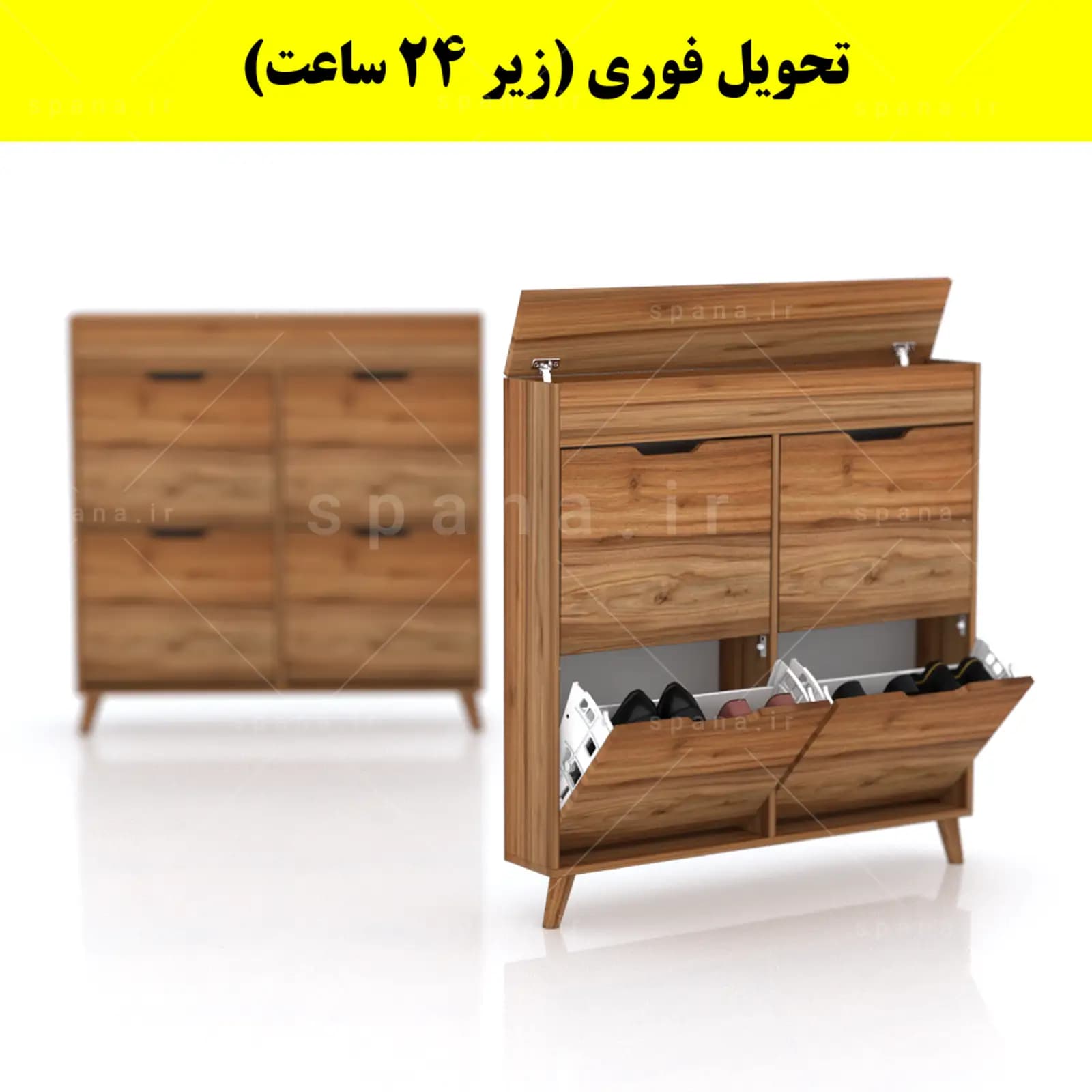 جاکفشی داشبوردی باریک باکس دار چهار درب النا – طول 100 (تحویل فوری) — تصویر ۱۰