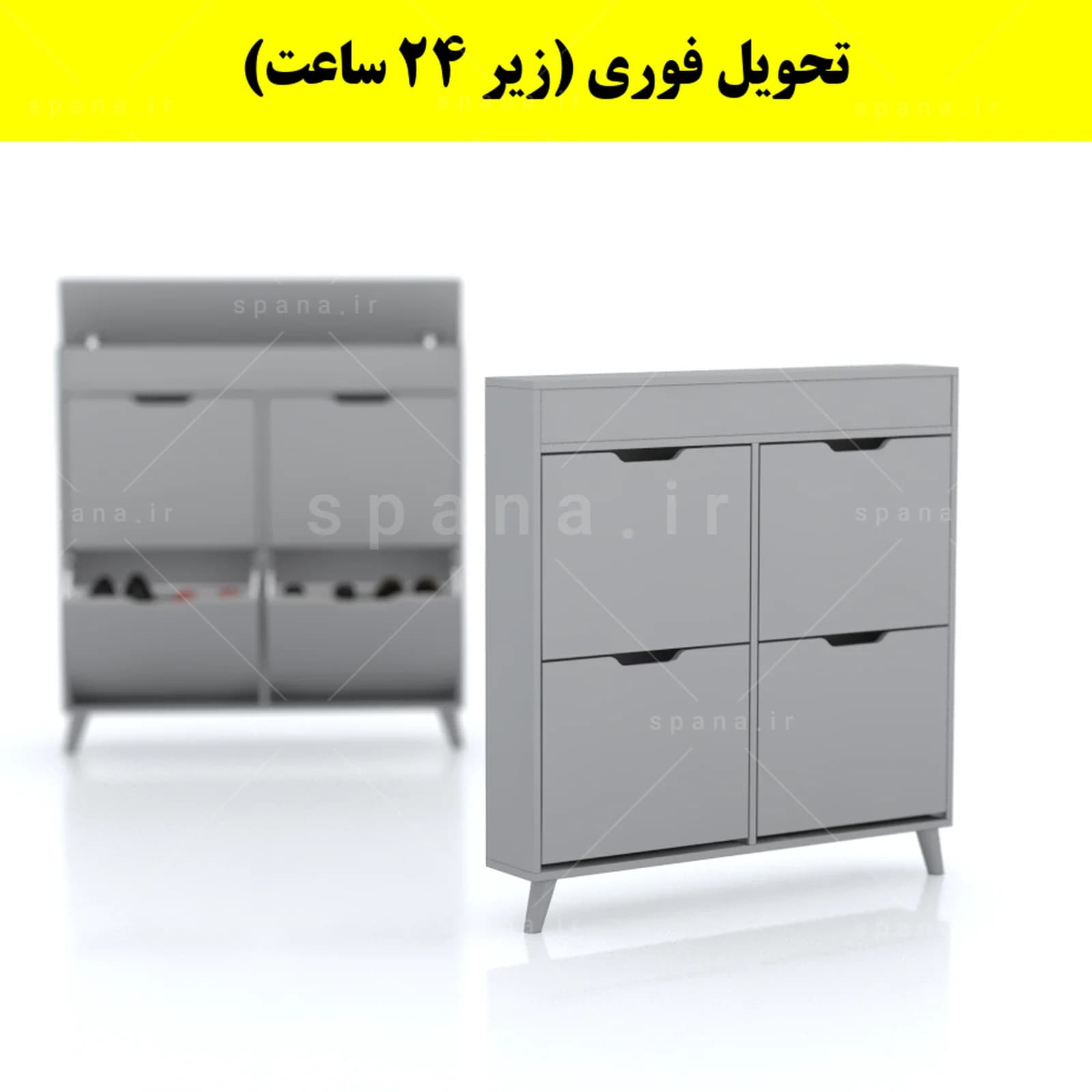 جاکفشی داشبوردی باریک باکس دار چهار درب النا – طول 100 (تحویل فوری) — تصویر ۱۱