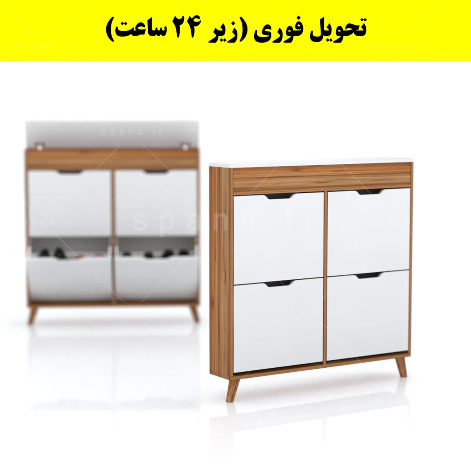 جاکفشی داشبوردی باریک باکس دار چهار درب النا – طول 100 (تحویل فوری) — تصویر ۵