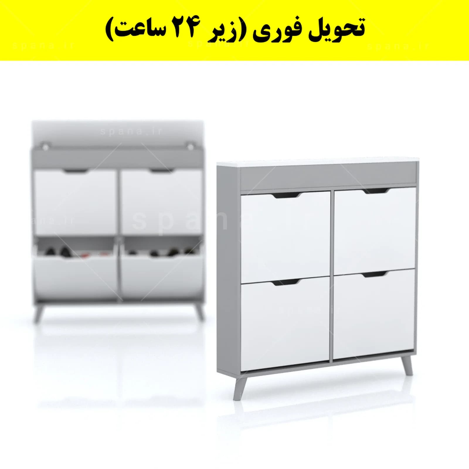 جاکفشی داشبوردی باریک باکس دار چهار درب النا – طول 100 (تحویل فوری) — تصویر ۷