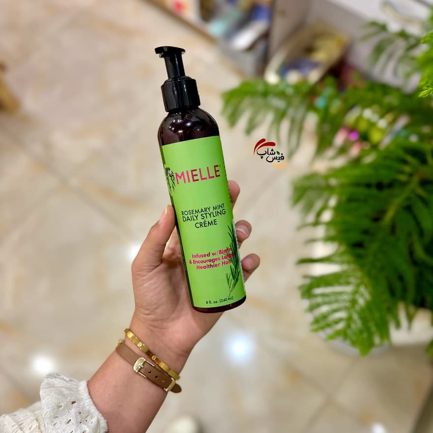 کرم ژل حالت دهنده روزانه رزماری مایل Mielle Organics Rosemary Mint Daily Styling Creme 240ml — تصویر ۵