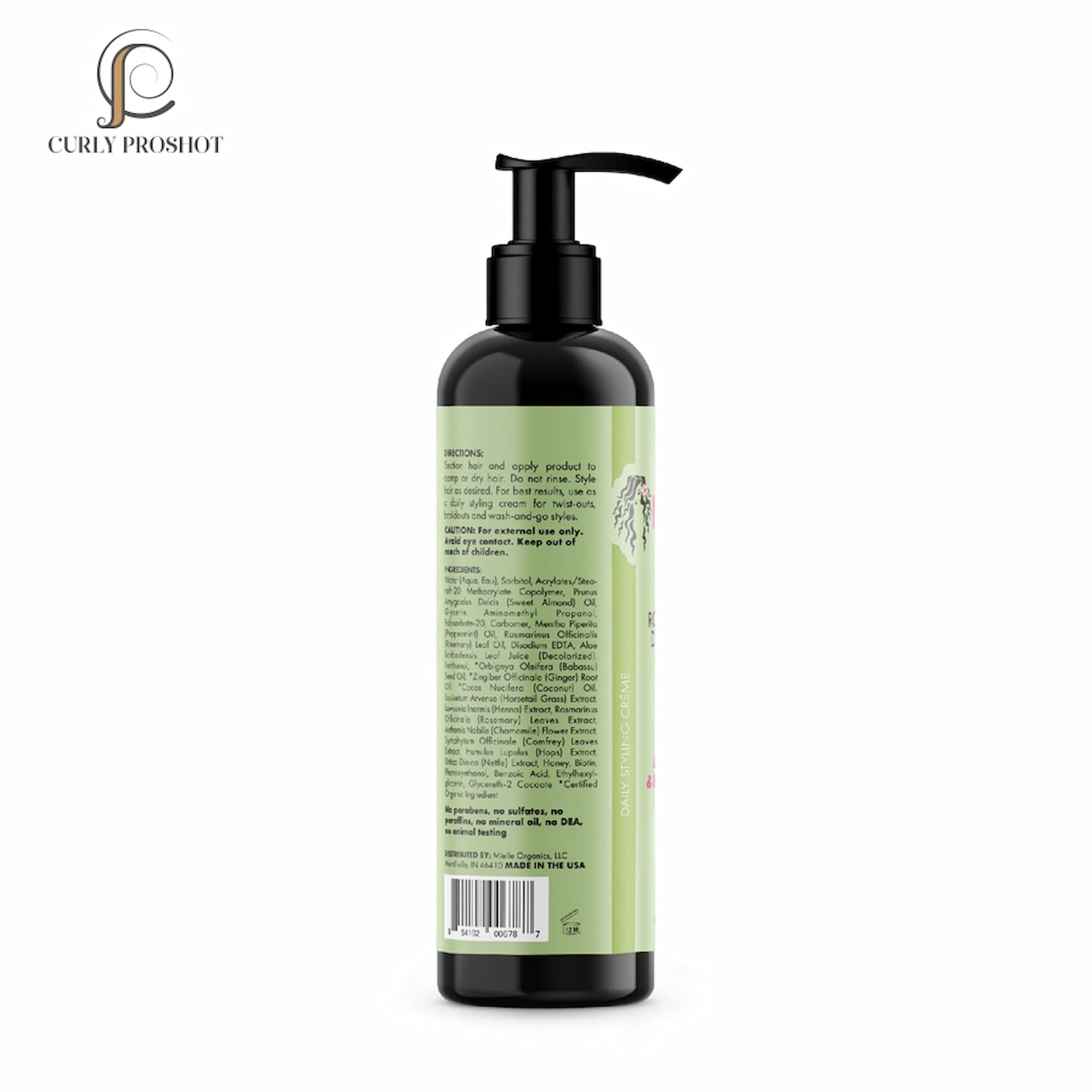 کرم ژل حالت دهنده روزانه رزماری مایل Mielle Organics Rosemary Mint Daily Styling Creme 240ml — تصویر ۴