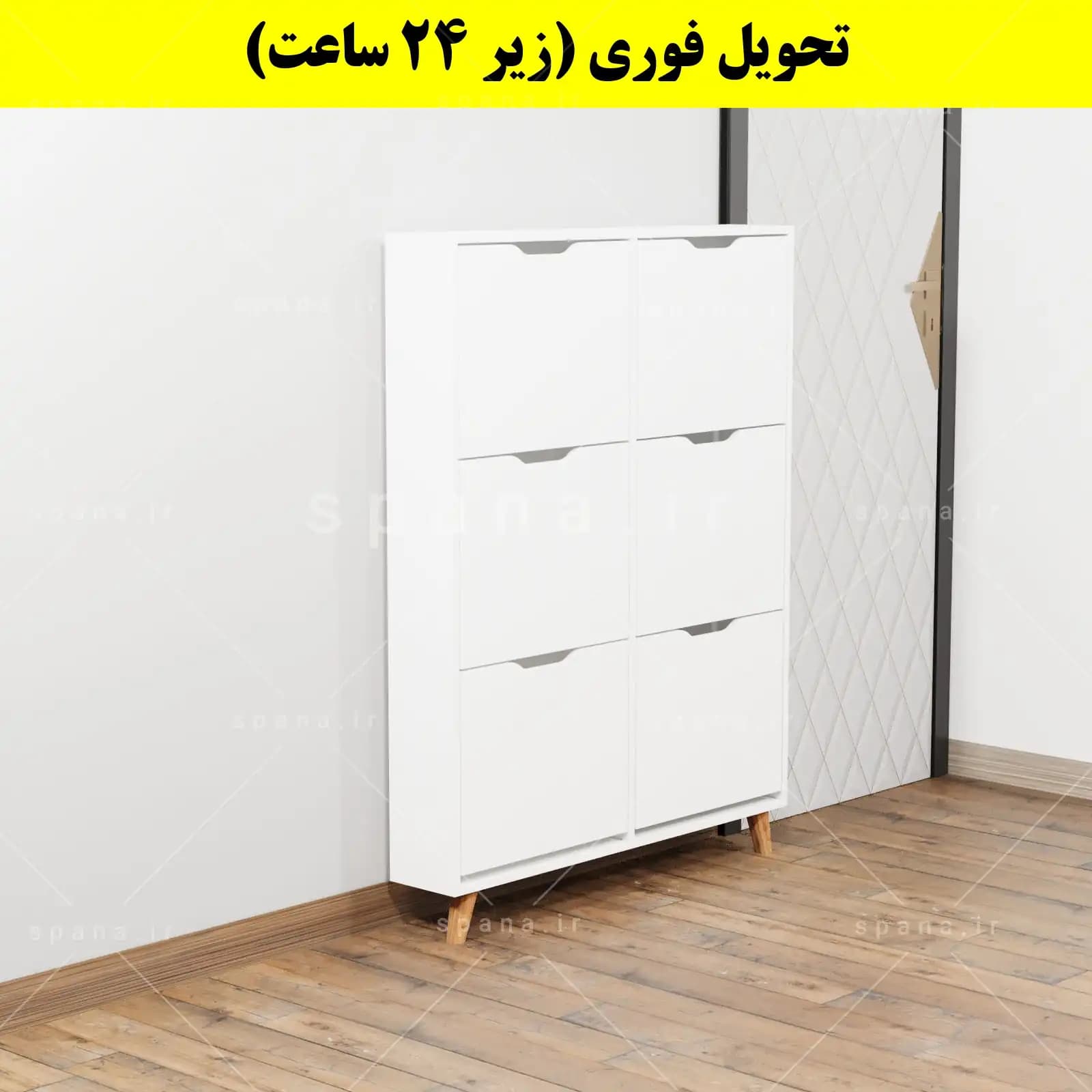 جاکفشی داشبوردی باریک شش درب النا – طول 100 (تحویل فوری) — تصویر ۱۰