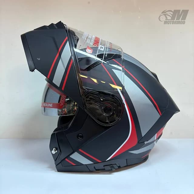کلاه کاسکت فک متحرک Redline 960 مشکی قرمز | رنگی — تصویر ۶